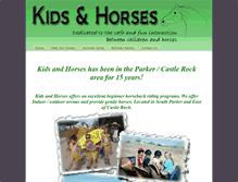 Tablet Screenshot of kidsandhorses.net